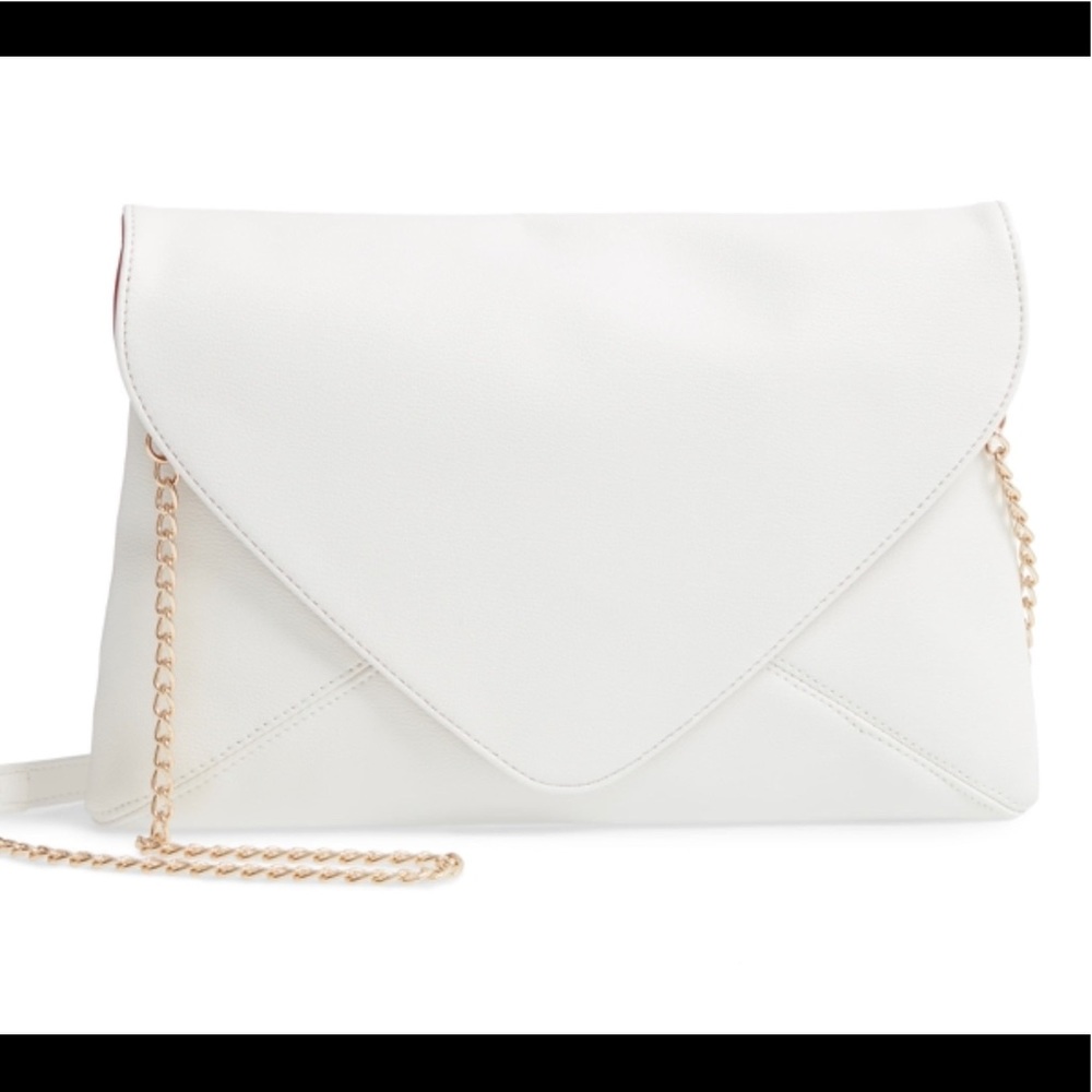 TROUVE Jade envelope clutch